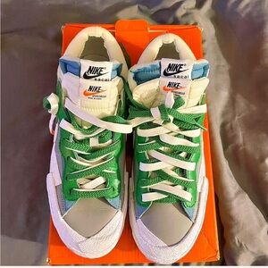 Nike Blazer Low Sacai in Gray and Green